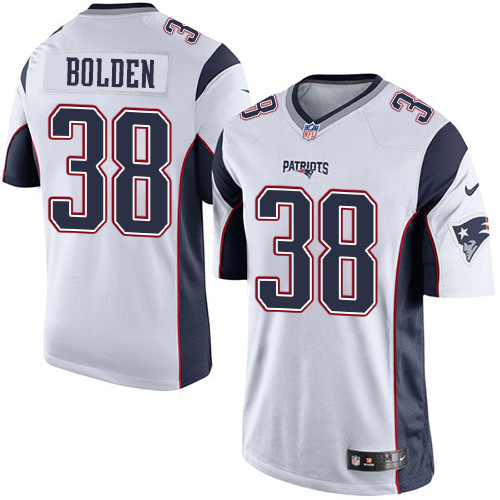 Youth Limited Brandon Bolden Nike Jersey White Road - #38 NFL New England Patriots